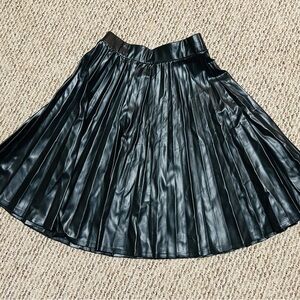 NWOT Black Faux Leather Skirt